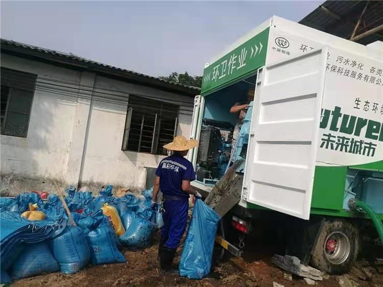 潮南工业污泥压干处理
